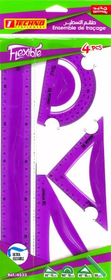 ENSEMBLE DE TRACAGE FLEXIBLE DE 04 PIECES "TECHNO" REF: 4533